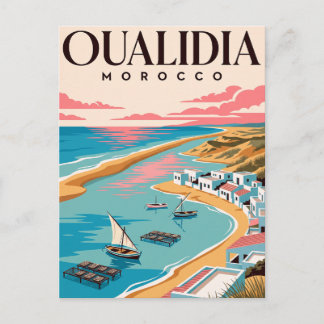 Oude Reisposter | Oualidia Marokko Briefkaart