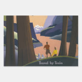 Oude reisposter Pacific Northwest 1925 Trein Inpakpapier Vel (Voorkant 2)