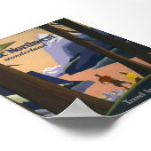 Oude reisposter Pacific Northwest 1925 Trein Poster (Hoek)