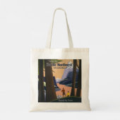 Oude reisposter Pacific Northwest 1925 Trein Tote Bag (Achterkant)