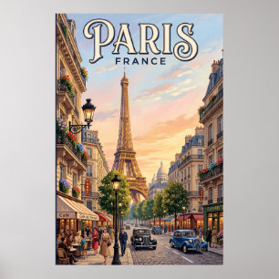 Oude Reisposter Parijs Muurkunst Poster