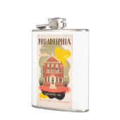 Oude reisposter Philadelphia Heupfles (Links)