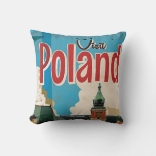 Oude reisposter Polen Kussen