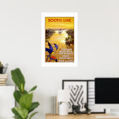 Oude Reisposter Portugal Brazilië Poster (Thuiskantoor)