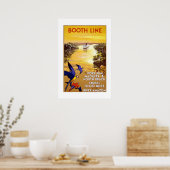 Oude Reisposter Portugal Brazilië Poster (Keuken)
