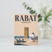 Oude Reisposter | Rabat, Marokko Briefkaart (Staand voorkant)