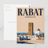 Oude Reisposter | Rabat, Marokko Briefkaart (Voorkant / Achterkant)