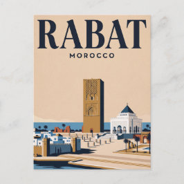 Oude Reisposter | Rabat, Marokko Briefkaart