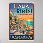 Oude Reisposter Rimini, Italië, jaren '60 Poster (Voorkant)