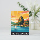 Oude Reisposter | Rio de Janeiro Briefkaart (Staand voorkant)