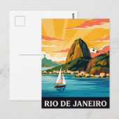 Oude Reisposter | Rio de Janeiro Briefkaart (Voorkant / Achterkant)