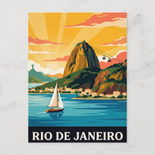 Oude Reisposter Rio de Janeiro Briefkaart