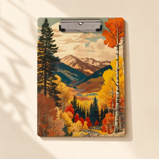 Oude Reisposter Rocky Mountains Klembord