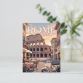 Oude Reisposter | Rome Italië Briefkaart (Staand voorkant)