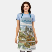 Oude Reisposter San Francisco Bay Ferryboot Schort (Gedragen)