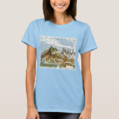 Oude Reisposter San Francisco Bay Ferryboot T-shirt (Voorkant)