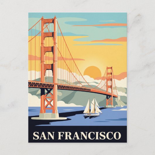 Oude Reisposter | SAN FRANCISCO Briefkaart (Voorkant)