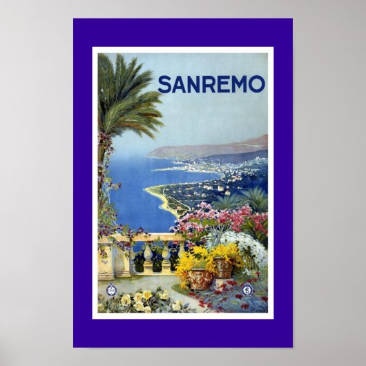 Oude Reisposter Sanreno Poster (Voorkant)