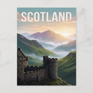 Oude Reisposter | Schotland Hooglanden Briefkaart