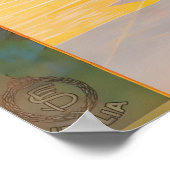 Oude reisposter Siena Italië, Piazza Poster (Hoek)