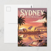 Oude Reisposter | Sydney Australië Briefkaart (Voorkant / Achterkant)