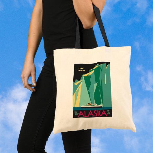 Oude Reisposter, Taku-gletsjer, Alaska Tote Bag