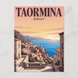 Oude Reisposter | Taormina, Italië Briefkaart