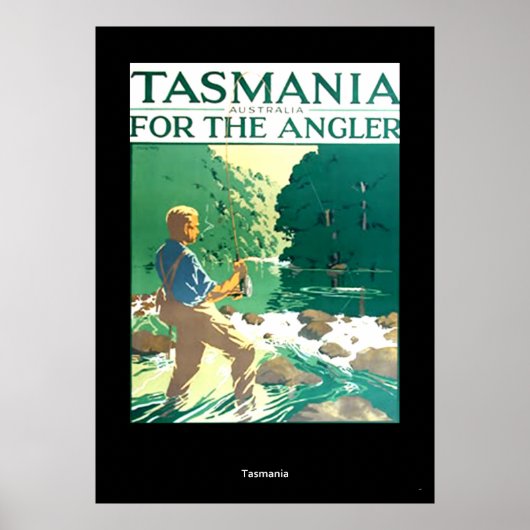 Oude Reisposter Tasmanië Australië Poster (Voorkant)
