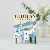 Oude Reisposter | Tetouan Marokko Briefkaart (Staand voorkant)