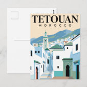 Oude Reisposter | Tetouan Marokko Briefkaart (Voorkant / Achterkant)