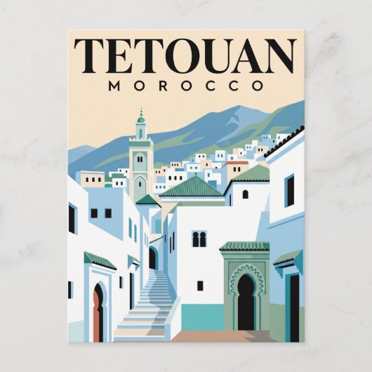 Oude Reisposter | Tetouan Marokko Briefkaart (Voorkant)