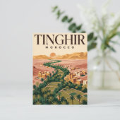 Oude Reisposter | Tinghir Marokko Briefkaart (Staand voorkant)