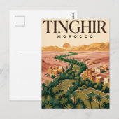 Oude Reisposter | Tinghir Marokko Briefkaart (Voorkant / Achterkant)