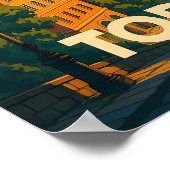 Oude Reisposter Torino Italië Poster (Hoek)