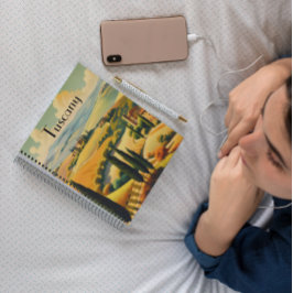 Oude reisposter Toscane, aanpasbaar Planner