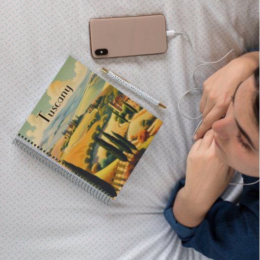 Oude reisposter Toscane, aanpasbaar Planner