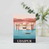 Oude Reisposter | UDAIPUR Briefkaart (Staand voorkant)