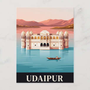 Oude Reisposter UDAIPUR Briefkaart