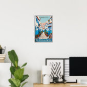 Oude Reisposter van Chefchaouen, Marokko Poster (Thuiskantoor)