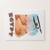 Oude reisposter van Egypte kaart Legpuzzel (Horizontaal)