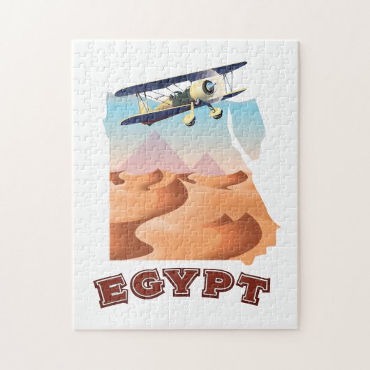 Oude reisposter van Egypte kaart Legpuzzel (Verticaal)