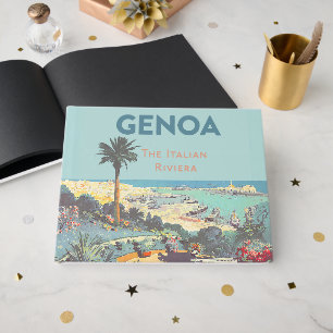 Oude reisposter van Genoa Italiaanse Riviera 1931 Gastenboek