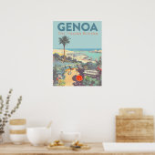 Oude reisposter van Genoa Italiaanse Riviera 1931 Poster (Keuken)