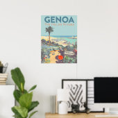 Oude reisposter van Genoa Italiaanse Riviera 1931 Poster (Thuiskantoor)