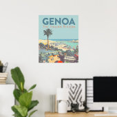 Oude reisposter van Genoa Italiaanse Riviera 1931 Poster (Thuiskantoor)