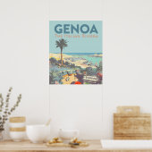 Oude reisposter van Genoa Italiaanse Riviera 1931 Poster (Keuken)