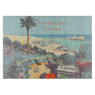Oude reisposter van Genoa Italiaanse Riviera 1931 Snijplank