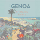 Oude reisposter van Genoa Italiaanse Riviera 1931 Sticker (Voorkant)