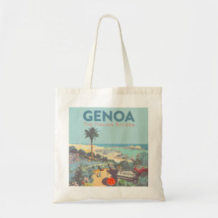 Oude reisposter van Genoa Italiaanse Riviera 1931 Tote Bag