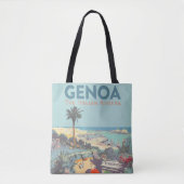 Oude reisposter van Genoa Italiaanse Riviera 1931 Tote Bag (Voorkant)